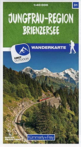 Jungfrau-Region - Brienzersee Nr. 31 Wanderkarte 1:40 000: Matt laminiert, free Download mit HKF Outdoor App (Kümmerly+Frey Wanderkarten, Band 31) von Kmmerly und Frey